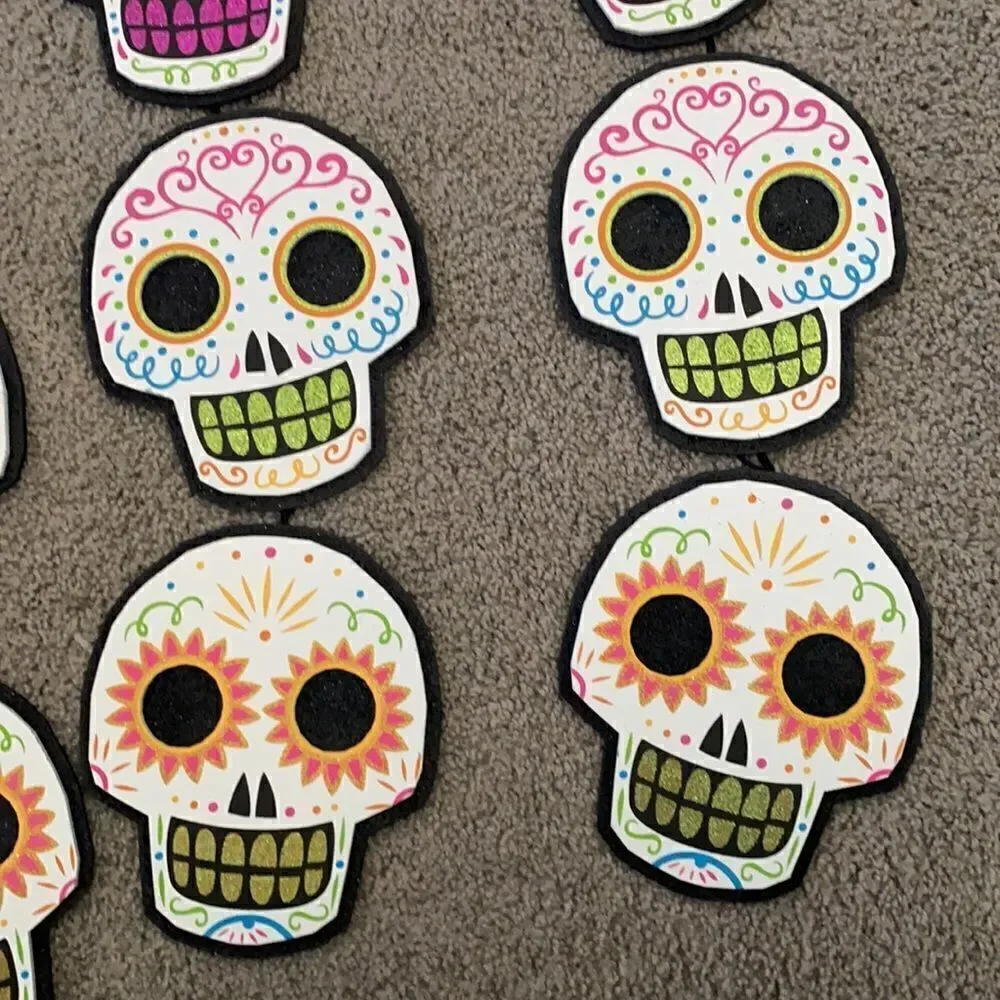 Halloween Decor Bundle Sugar Skull Wall Signs and Skull Bird! All NEW items